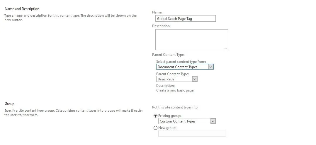 Fill the correct Content Type Information