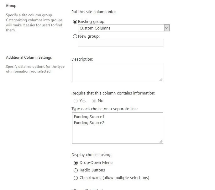 Add Possible Choices