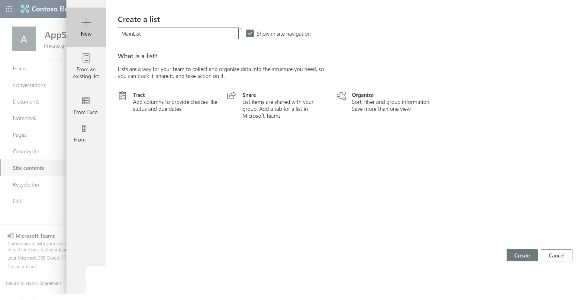 Creating Another list