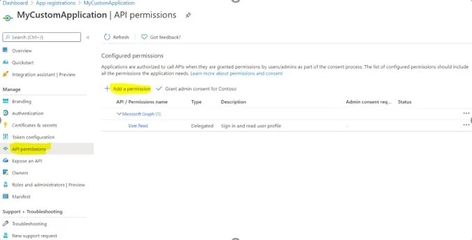Adding permission to your app to SharePoint