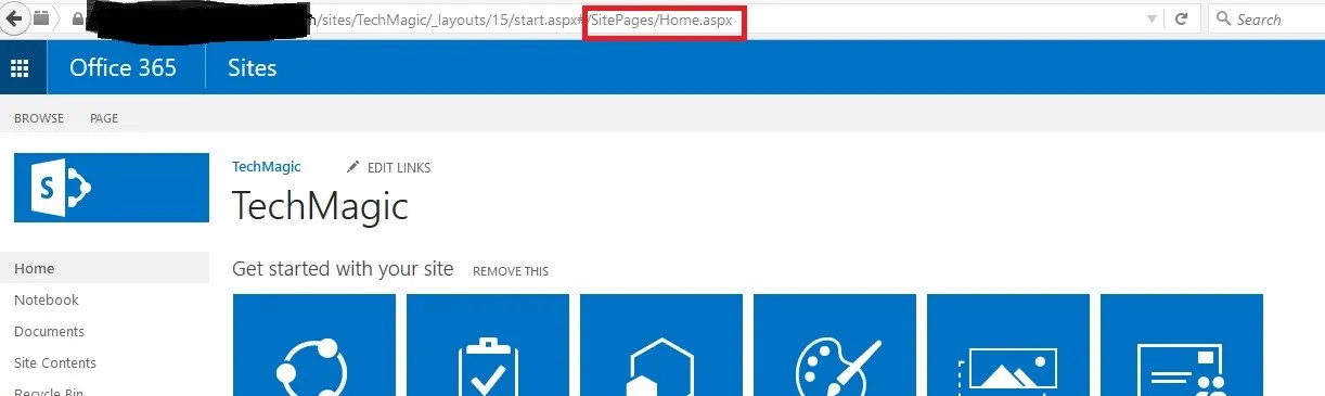 Checking the Default Page for the site