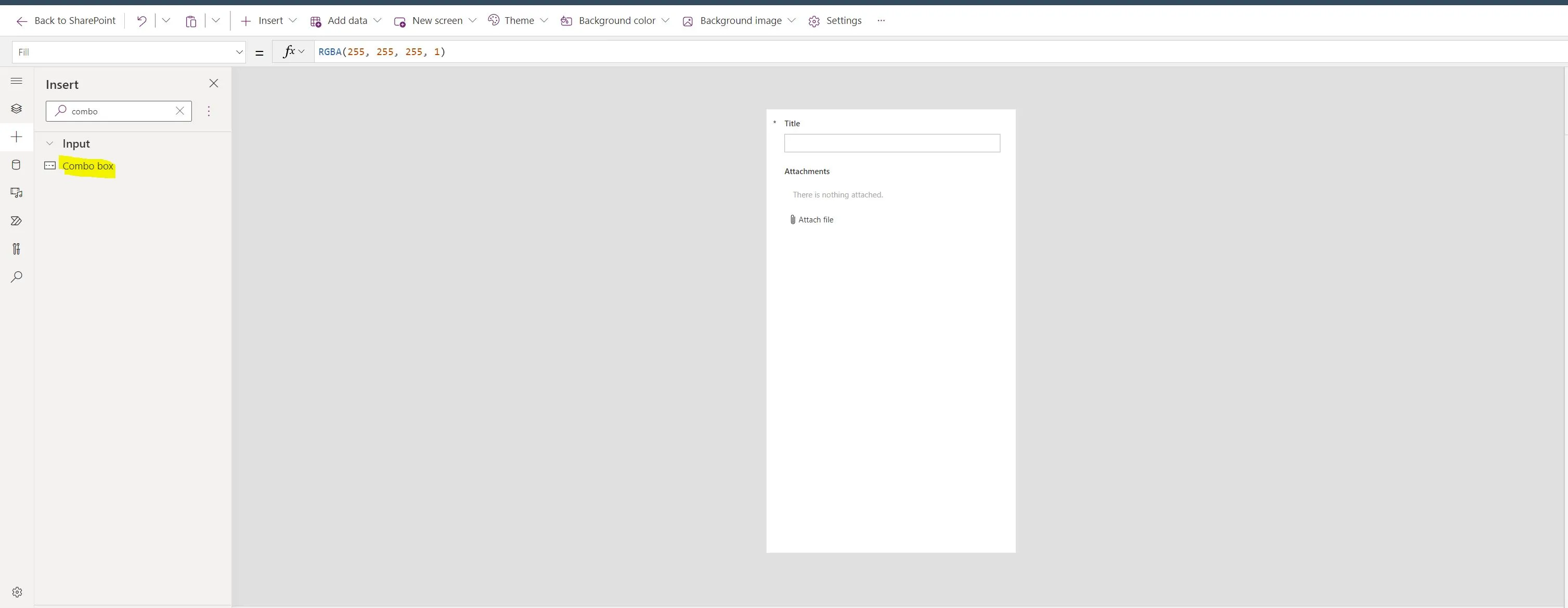 Inserting "ComboBox" on my form