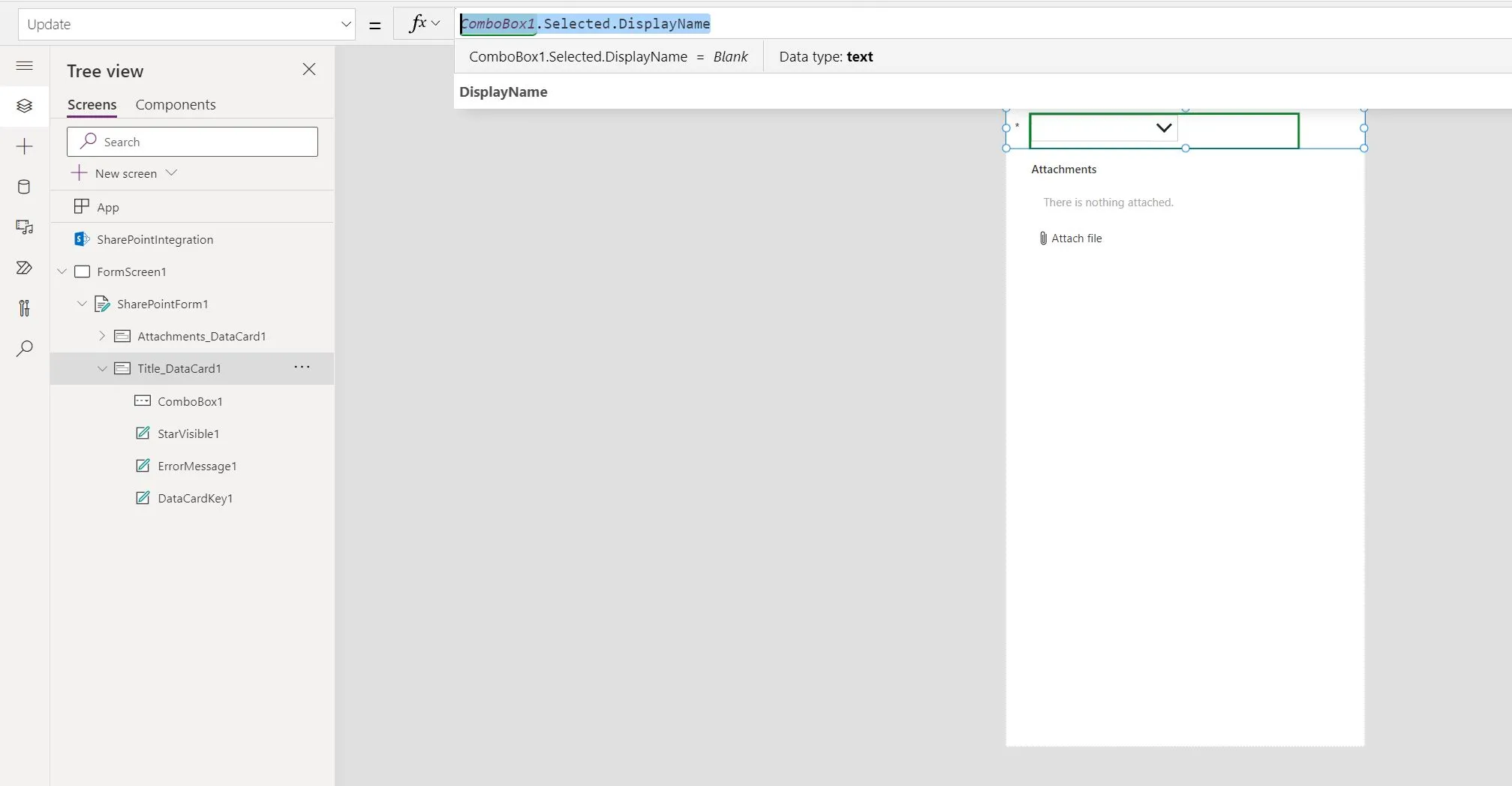 ComboxBox Update Property
