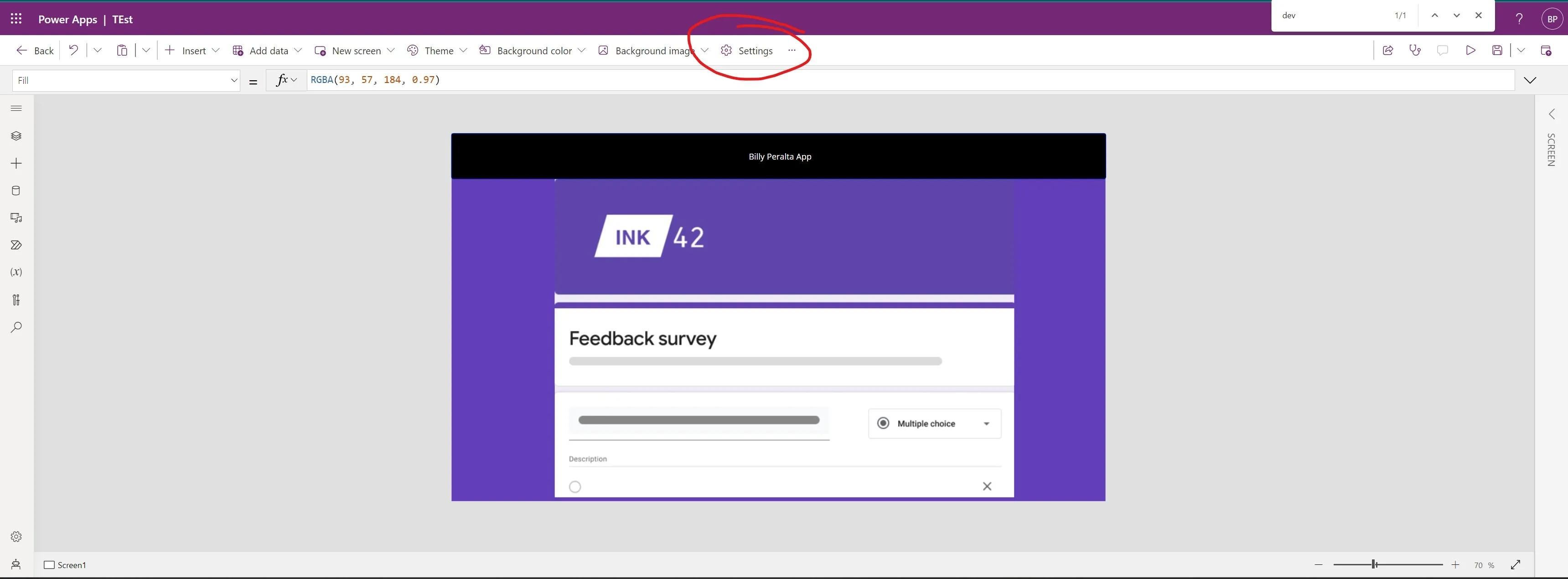 Locate and click on the "Settings" option.