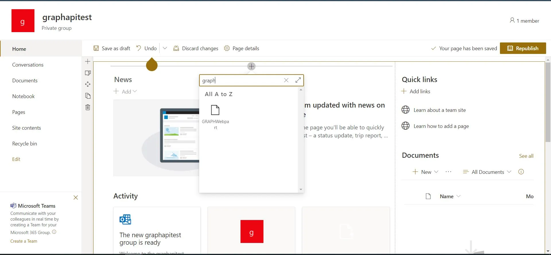 Approve the permission request requested by the webpart