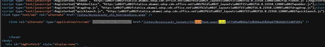 Finding the LIST ID