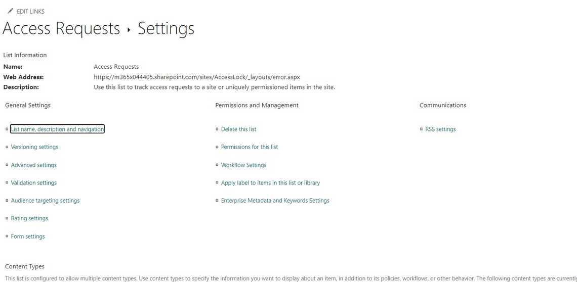 Access Request List